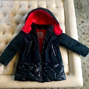 Moncler Girls 4t Sibylle Down Trim Hooded Coat